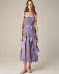 J.Crew - Smocked Midi Dress - Lyst