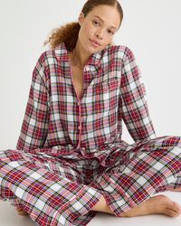 J.Crew - Flannel Long-Sleeve Pajama Pant Set - Lyst
