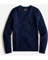 J.Crew Cashmere Cable-knit Sweater - Blue