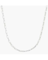 J.Crew T-bar Paper Clip Link Chain Necklace - Metallic
