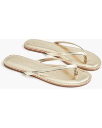 j crew gold flip flops
