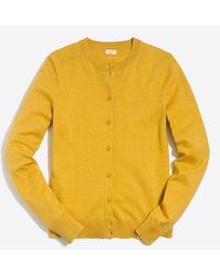 J.Crew Cotton Caryn Cardigan Sweater - Yellow