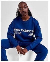 New Balance - Logo Crew Sweatshirt - Lyst