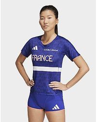 adidas - T-shirt équipe de France athlétisme - Lyst