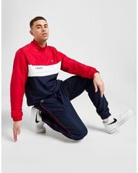 mens navy lacoste tracksuit