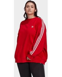 adidas originals oversized sweatshirt in dusky pink