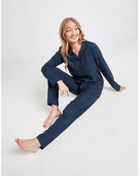 Tommy Hilfiger Flannel Check Lounge Set - Blue