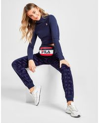 fila tonia velour flare track pants