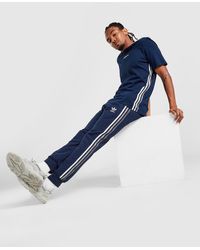 adidas Originals Tri-tone 3-stripes Fleece Joggers in Black/White/Grey  (Black) for Men - Lyst