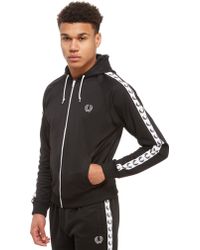 fred perry black zip hoodie
