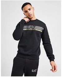EA7 - Felpa Crew Dot Graphic - Lyst