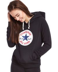 womens black converse hoodie