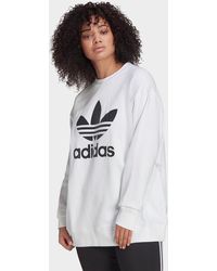 adidas repeat iridescent trefoil crew sweatshirt