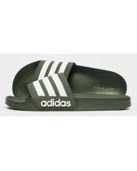 green adidas slippers