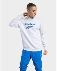 reebok classics navy vector logo sweatshirt
