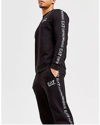 EA7 - Crew Reflective Tape Tracksuit - Lyst