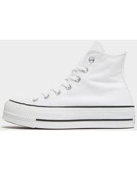white converse with platform