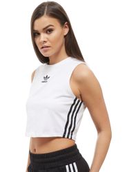Originals Top In Lyst Vest Washed Adidas Yellow Crop ApTWw