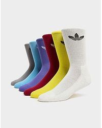 adidas Originals - 6-pack Trefoil Cushion Crew Socks - Lyst
