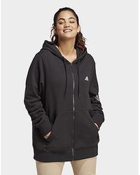 adidas - Essentials Linear Full-zip French Terry Hoodie (plus Size) - Lyst