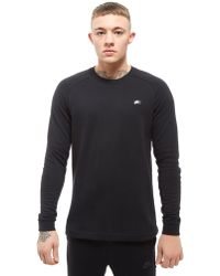 Nike Cotton Modern Crew Sweatshirt in Black/White (Black) for Men - Lyst