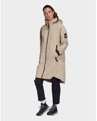 adidas originals tlrd three stripe duster coat in black