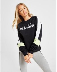 Ellesse Reflective Logo Crew Neck Sweatshirt - Black