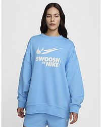 Nike - Swoosh Oversized Crew Sweatshirt - Lyst