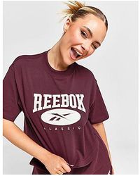 Reebok - Classic Logo Crop T-shirt - Lyst