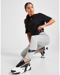 Nike Swoosh High Neck Dress With Kimono Sleeves in Black - Lyst