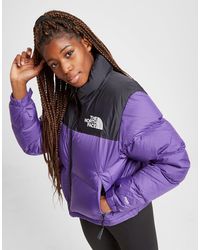 The North Face Cropped Nuptse Jacket - Purple