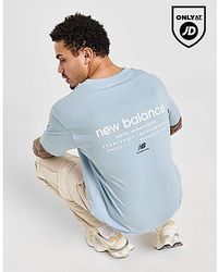 New Balance - T-shirt Linear Back Hit - Lyst