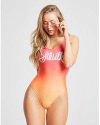 SIKSILK Fade Swimsuit - Orange