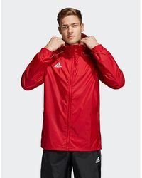 adidas rain jacket red