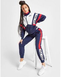 Fila Tape Colour Block Woven Track Top - Blue