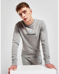 Fred Perry Global Stack Crew Sweatshirt in Green for Men | Lyst UK