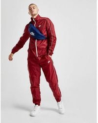 red nike tracksuit mens