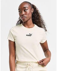 PUMA - Small Logo Baby Crop T-shirt - Lyst