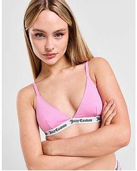 Juicy Couture - Cotton Logo Triangle Bra - Lyst