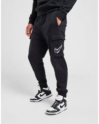 nike court cargo joggers in black