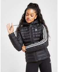 adidas originals three stripe padded jacket in red