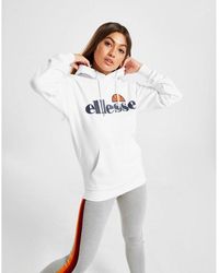 Ellesse Core Boyfriend Logo Hoodie - White