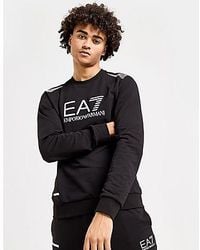 EA7 - 7 Lines Cotton-blend Logo Crew Sweatshirt - Lyst