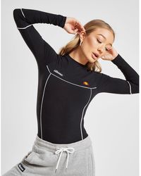 Piping Long Sleeve Bodysuit - Black Piping Long Sleeve Bodysuit - Black