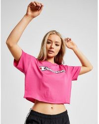 Champion Crop Logo T-shirt - Pink