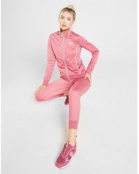 nike heritage colour block poly full zip hoodie