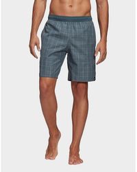 adidas check swim shorts