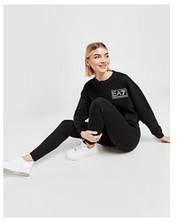 EA7 - Sparkle Box Logo Sweatshirt/Leggings Set - Lyst