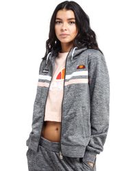 ellesse piping panel crop hoodie
