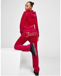 Juicy Couture - Diamante Velour Track Pants - Lyst